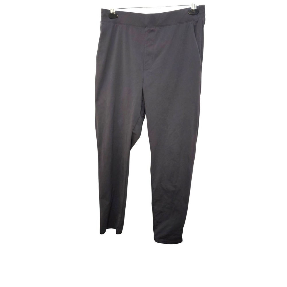 Uniqlo Men Charcoal Gray Elastic Waist Relaxed Fit Sport Pull-On Pants Size L‎